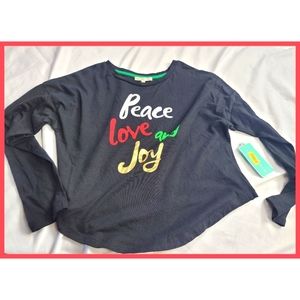 COPPER KEY PEACE LOVE AND JOY HOLIDAY T-SHIRT